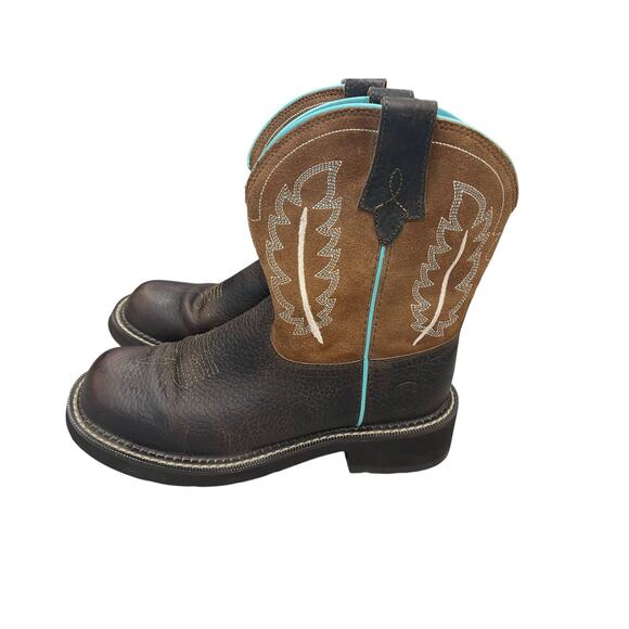 Ariat Women’s Fatbaby Heritage Feather II Western Boot Womens 8B - Picture 3 of 13